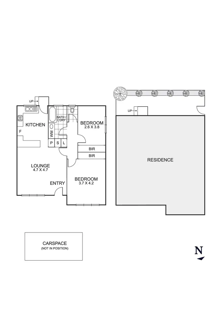 Floorplan of Homely unit listing, 1/42 Cornwall Street, Brunswick West VIC 3055