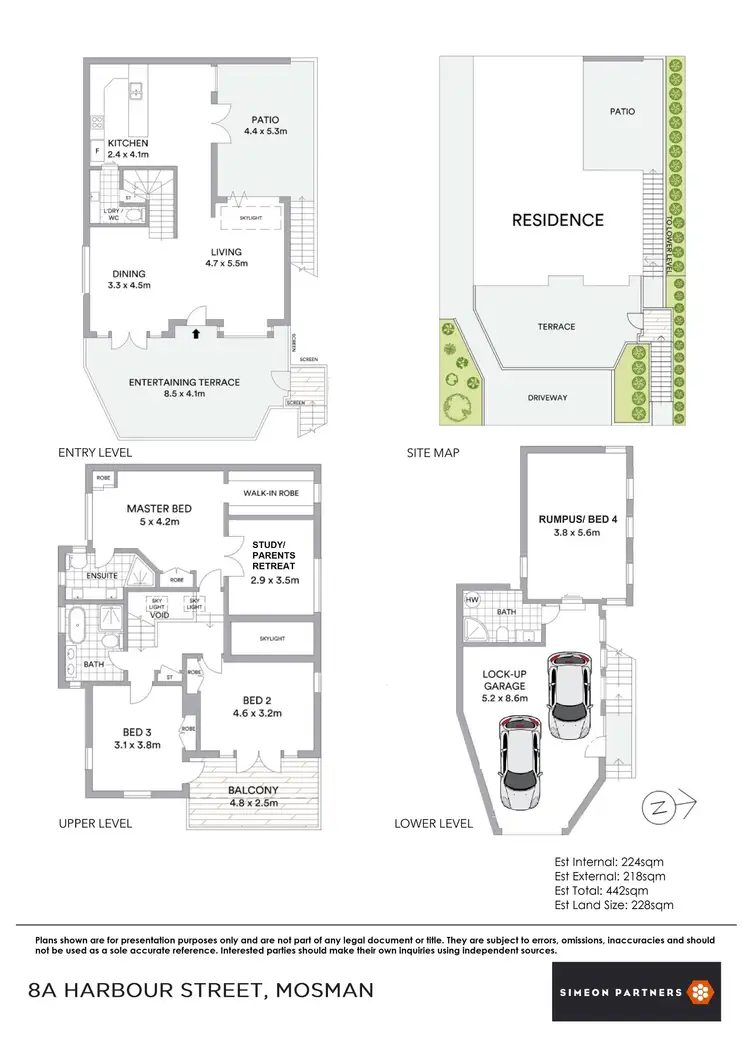 Floorplan of Homely semi-detached listing, 8A Harbour Street, Mosman NSW 2088