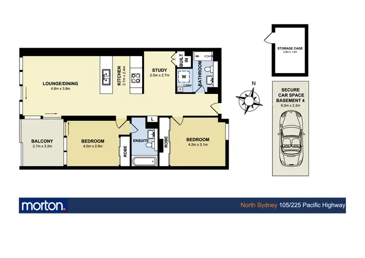 Floorplan of Homely apartment listing, 105/225 Pacific Highway, North Sydney NSW 2060