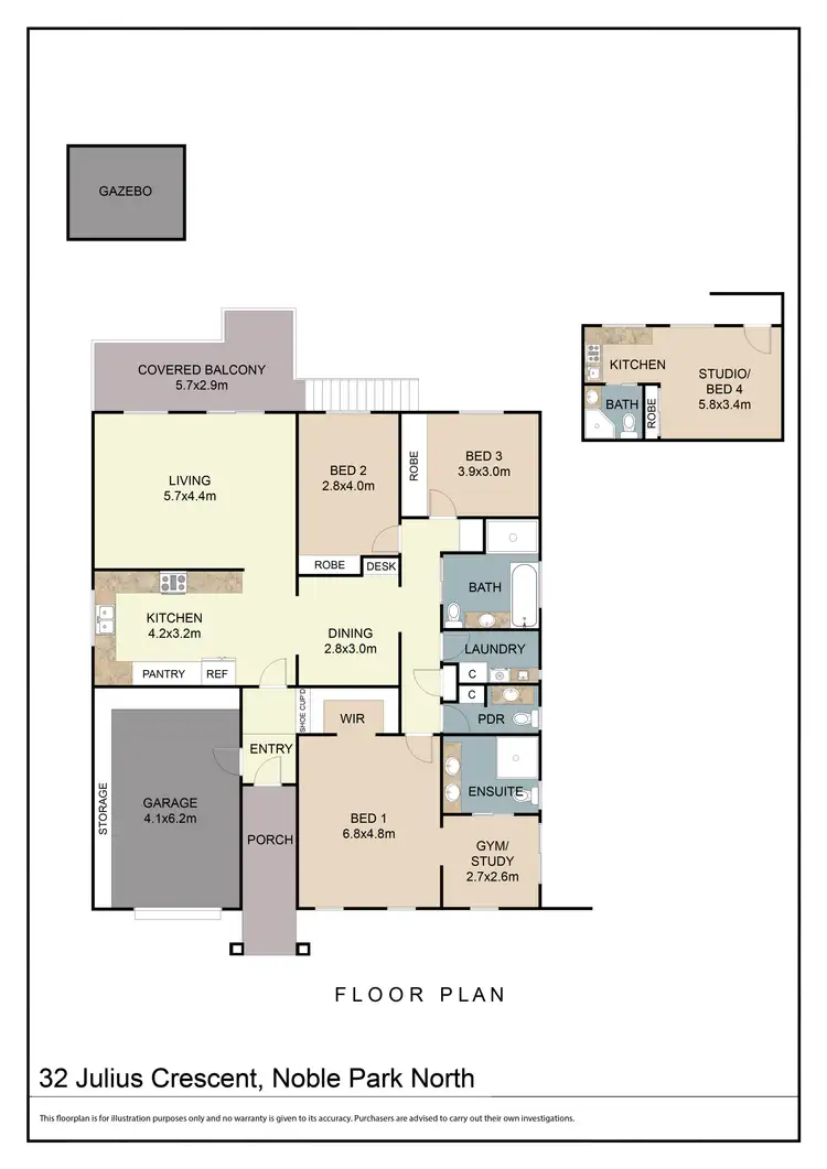 Floorplan of Homely house listing, 32 Julius Crescent, Noble Park North VIC 3174