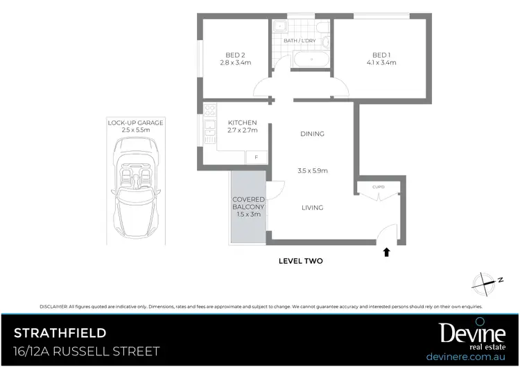 Floorplan of Homely apartment listing, 16/12A Russell Street, Strathfield NSW 2135