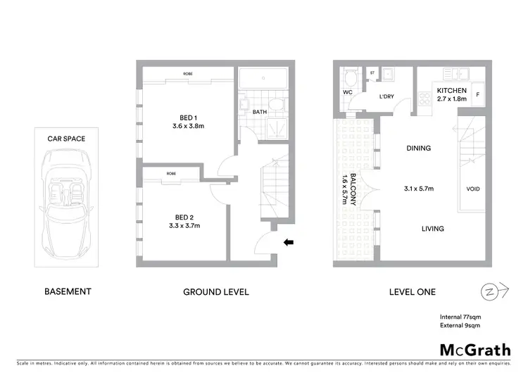 Floorplan of Homely apartment listing, 2/40 Murray Street, Yarraville VIC 3013