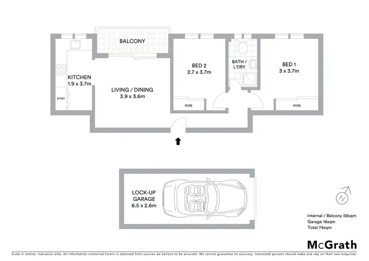 Floorplan of Homely apartment listing, 3/269 Blaxland Road, Ryde NSW 2112