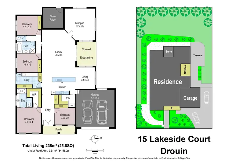 Floorplan of Homely house listing, 15 Lakeside Court, Drouin VIC 3818