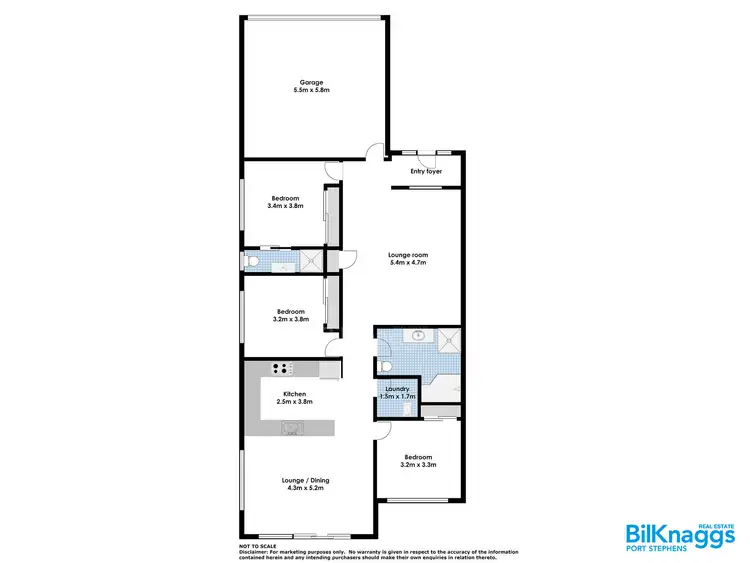 Floorplan of Homely semi-detached listing, 33A Albacore Drive, Corlette NSW 2315