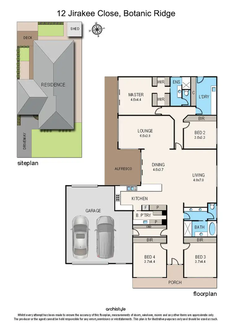 Floorplan of Homely house listing, 12 Jirakee Close, Botanic Ridge VIC 3977