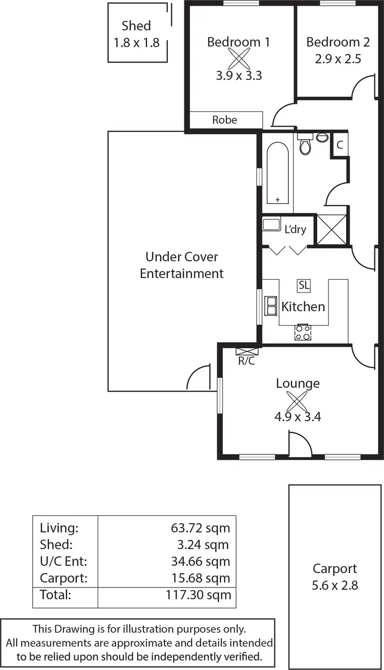 Floorplan of Homely house listing, 3A Eros Street, Modbury Heights SA 5092