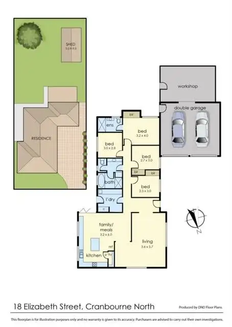 Floorplan of Homely house listing, 18 Elizabeth Street, Cranbourne North VIC 3977