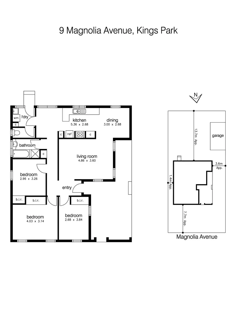 Floorplan of Homely house listing, 9 Magnolia Avenue, Kings Park VIC 3021
