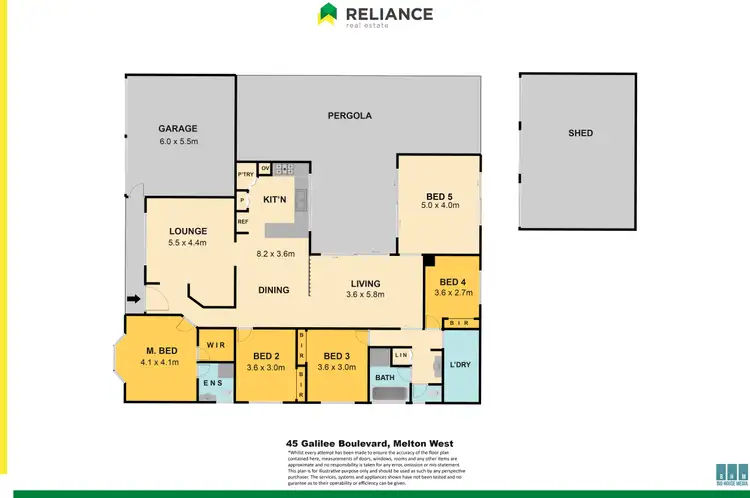 Floorplan of Homely house listing, 45 Galilee Boulevard, Harkness VIC 3337