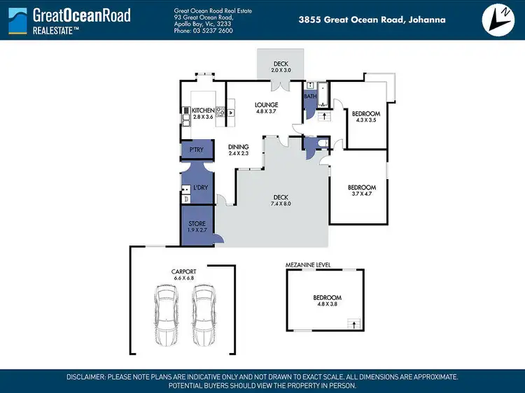 Floorplan of Homely house listing, 3855 Great Ocean Road, Johanna VIC 3238