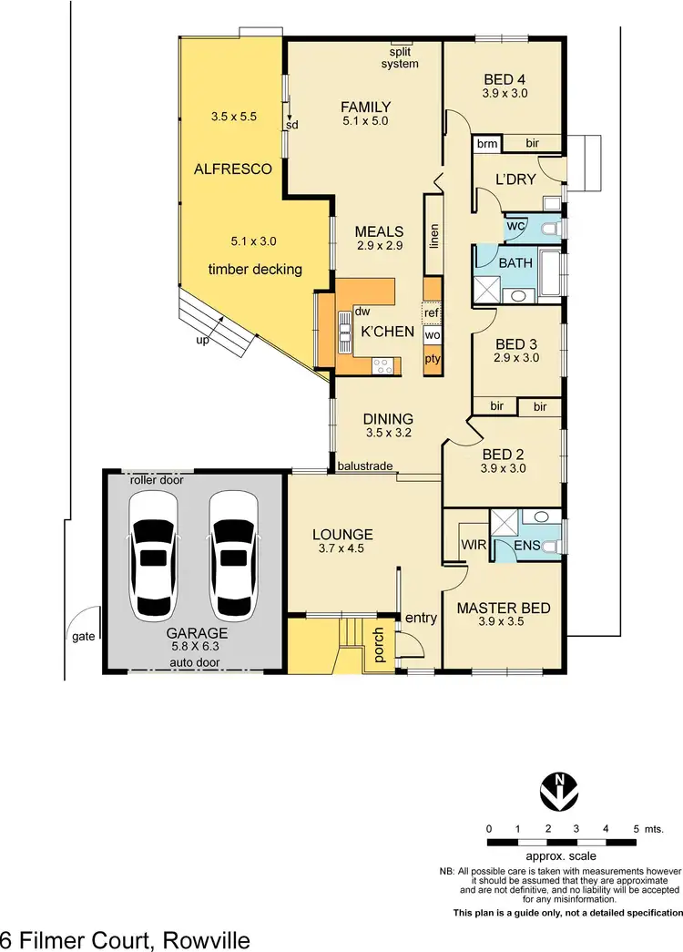 Floorplan of Homely house listing, 6 Filmer Court, Rowville VIC 3178