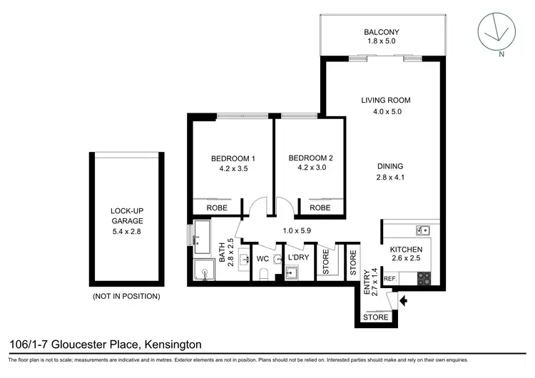 Floorplan of Homely apartment listing, 106/1-7 Gloucester Place, Kensington NSW 2033