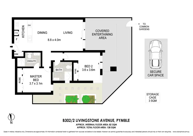 Floorplan of Homely apartment listing, B302/2 Livingstone Avenue, Pymble NSW 2073