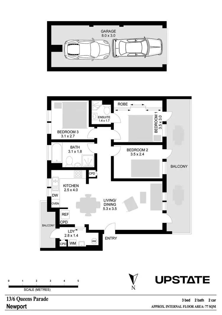 Floorplan of Homely unit listing, 13/6 Queens Parade, Newport NSW 2106