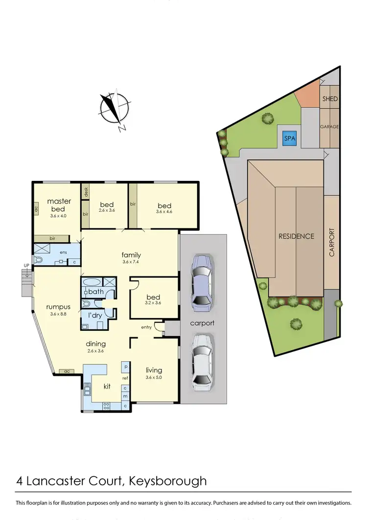 Floorplan of Homely house listing, 4 Lancaster Court, Keysborough VIC 3173