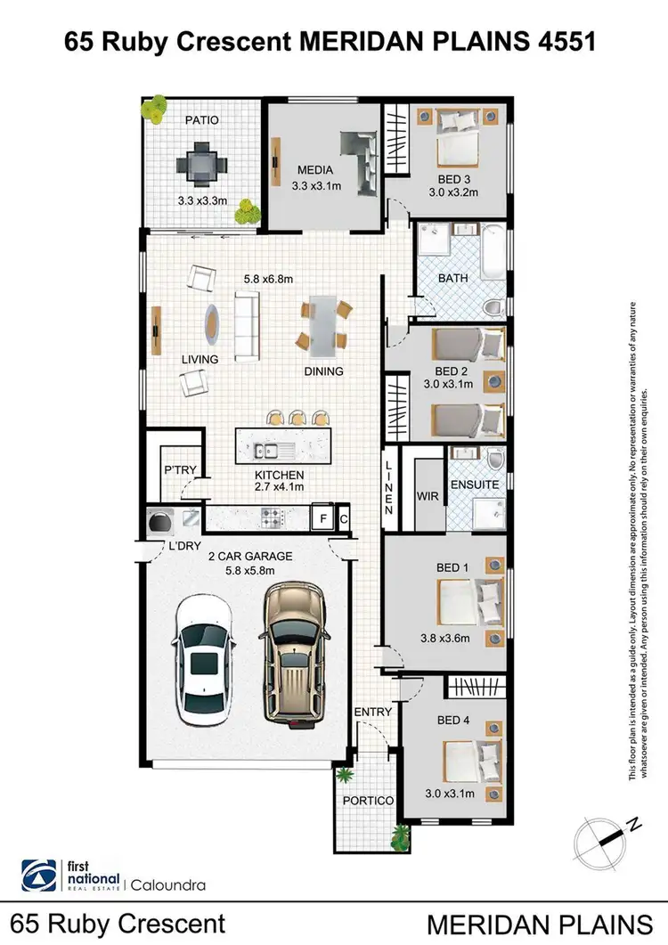 Floorplan of Homely house listing, 65 Ruby Crescent, Meridan Plains QLD 4551