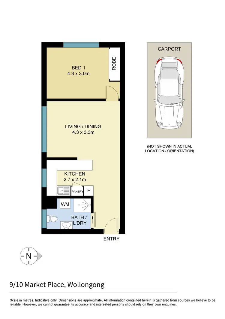 Floorplan of Homely apartment listing, 9/10 Market Place, Wollongong NSW 2500