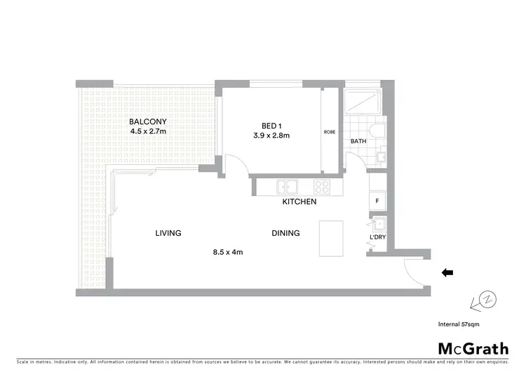 Floorplan of Homely unit listing, 306/17 Kurilpa Street, West End QLD 4101