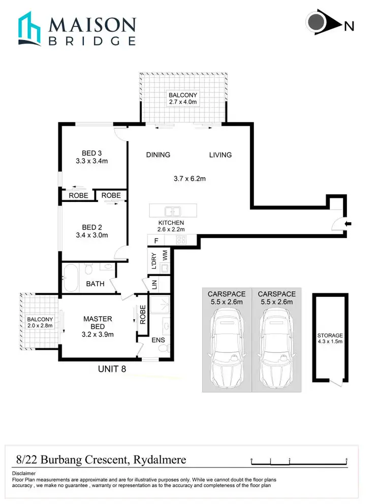 Floorplan of Homely apartment listing, 8/22 Burbang Crescent, Rydalmere NSW 2116