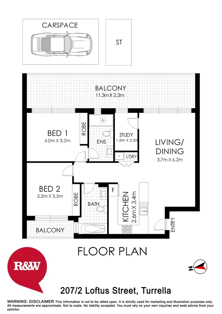 Floorplan of Homely apartment listing, 207/2-8 Loftus Street, Turrella NSW 2205
