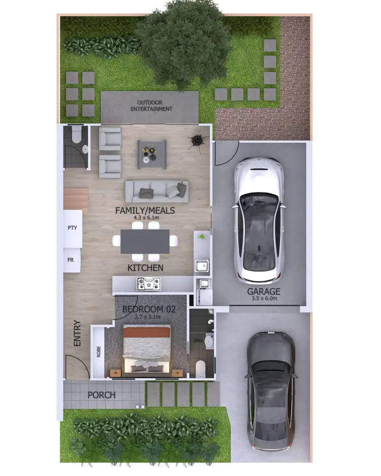 Floorplan of Homely townhouse listing, 3/153 Mills Street, Altona North VIC 3025