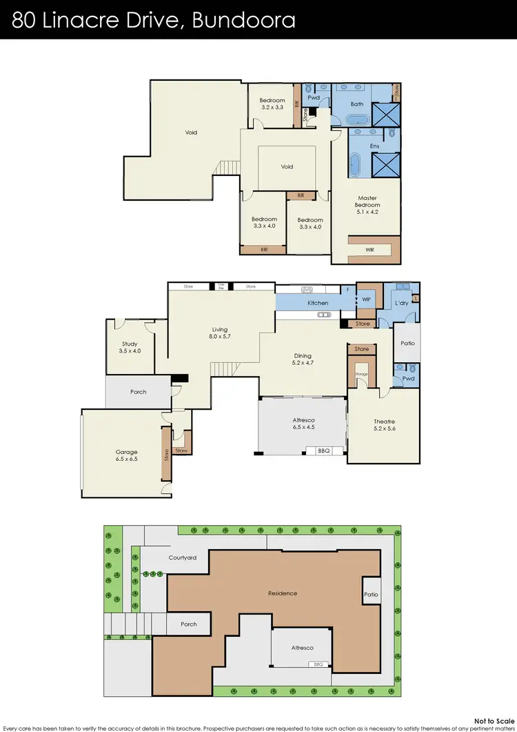 Floorplan of Homely house listing, 80 Linacre Drive, Bundoora VIC 3083