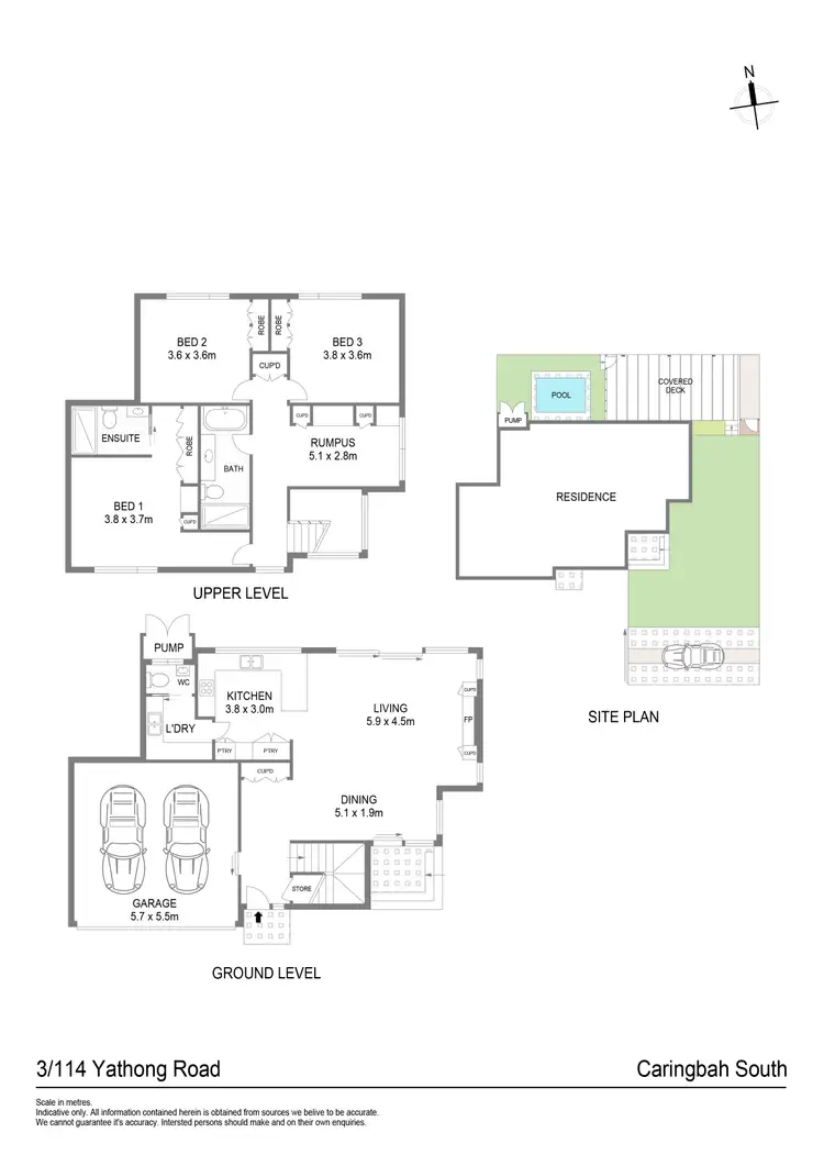 Floorplan of Homely townhouse listing, 3/114 Yathong Road, Caringbah South NSW 2229