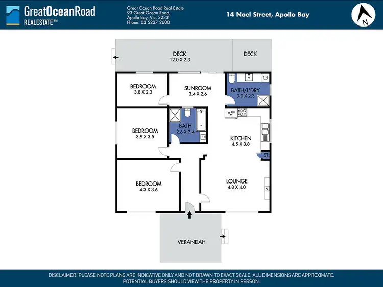 Floorplan of Homely house listing, 1/14 Noel Street, Apollo Bay VIC 3233