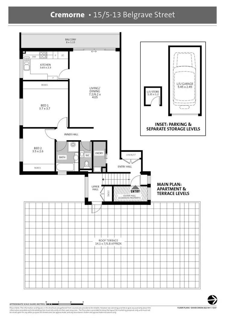 Floorplan of Homely apartment listing, 15/5-13 Belgrave Street, Cremorne NSW 2090