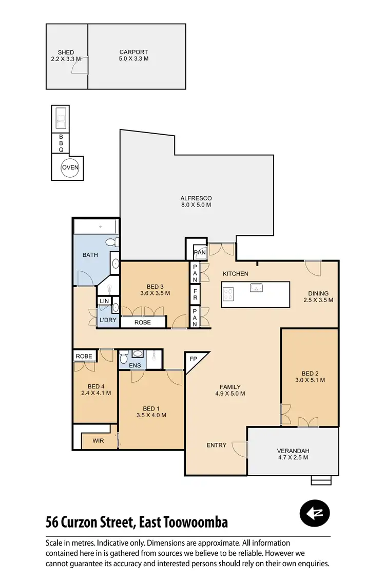 Floorplan of Homely house listing, 56 Curzon Street, East Toowoomba QLD 4350