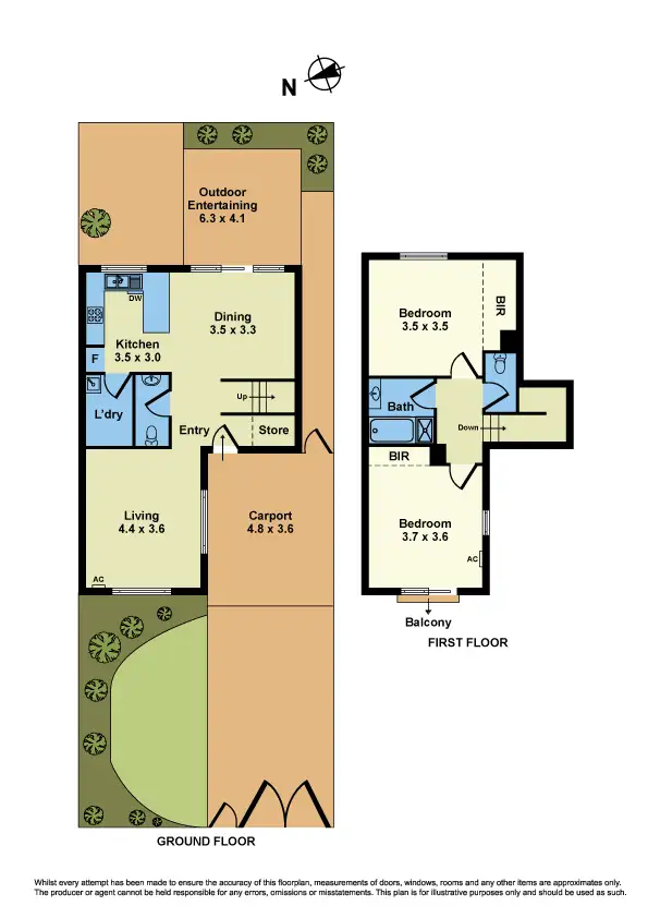 Floorplan of Homely townhouse listing, 1/52 Duke Street, Braybrook VIC 3019