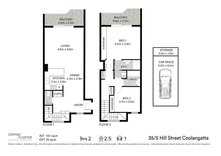 Floorplan of Homely townhouse listing, 35/5 Hill Street, Coolangatta QLD 4225