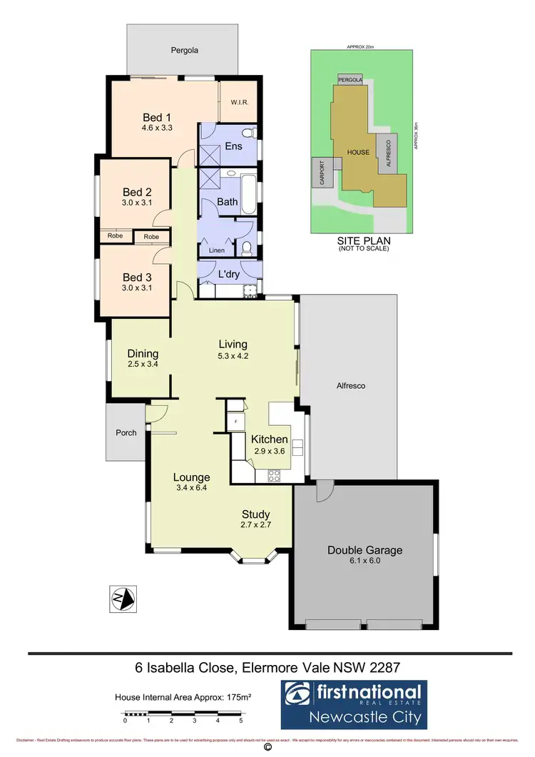 Floorplan of Homely house listing, 6 Isabella Close, Elermore Vale NSW 2287