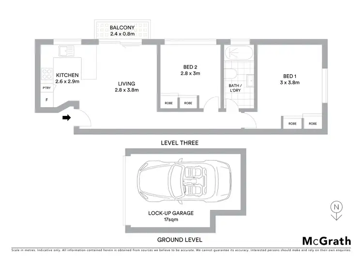 Floorplan of Homely apartment listing, 11/88 Burfitt Street, Leichhardt NSW 2040
