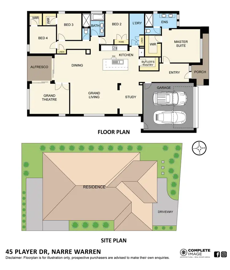 Floorplan of Homely house listing, 45 Player Drive, Narre Warren VIC 3805