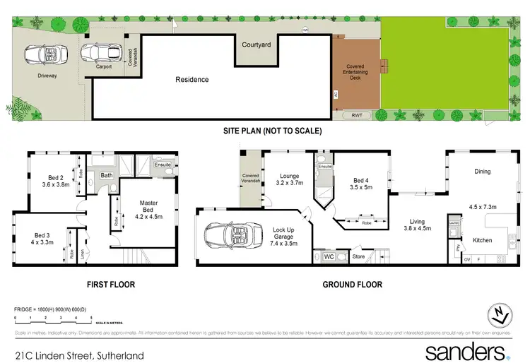 Floorplan of Homely semi-detached listing, 21C Linden Street, Sutherland NSW 2232