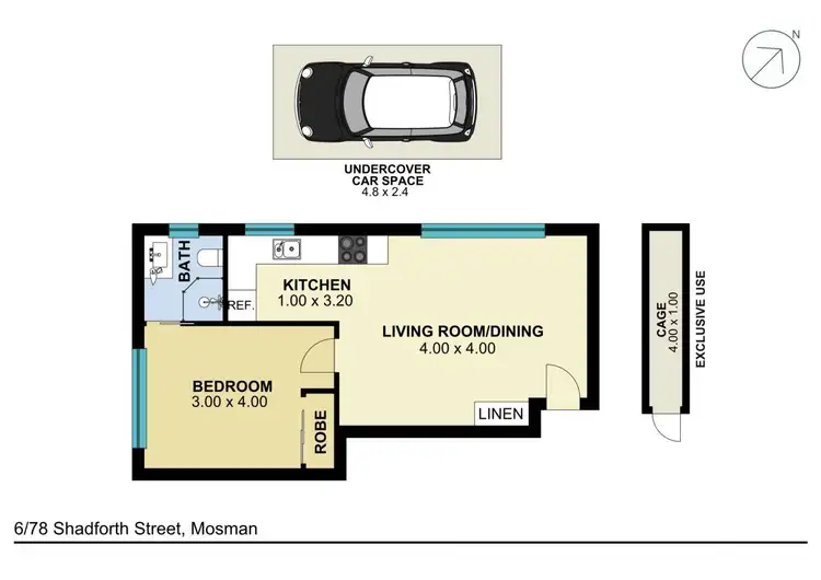 Floorplan of Homely apartment listing, 6/78 Shadforth Street, Mosman NSW 2088