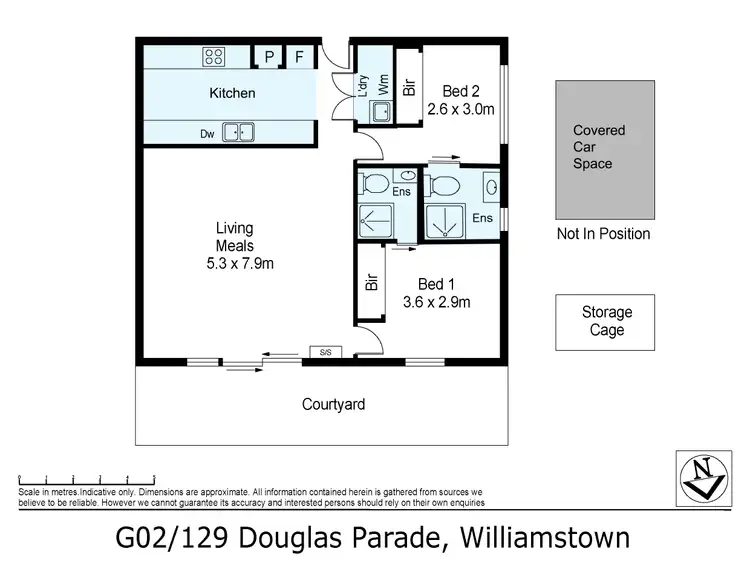 Floorplan of Homely apartment listing, G02/127-129 Douglas Parade, Williamstown VIC 3016