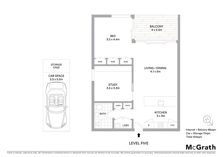 Floorplan of Homely unit listing, 506W/261 Morrison Road, Ryde NSW 2112