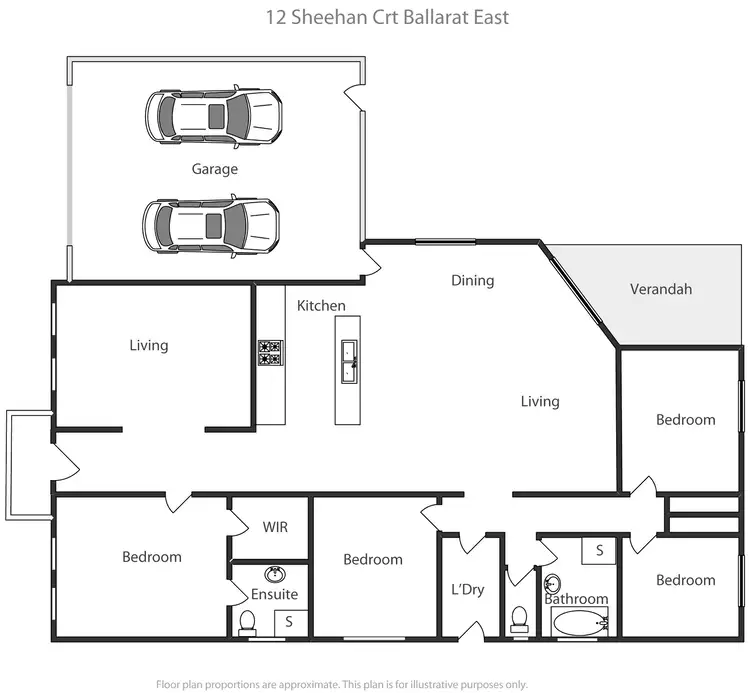 Floorplan of Homely house listing, 12 Sheehan Court, Ballarat East VIC 3350