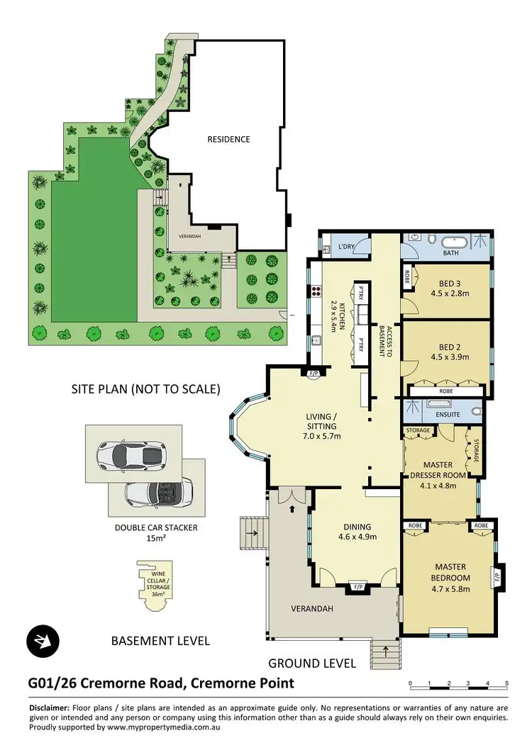 Floorplan of Homely apartment listing, G01/26 Cremorne Road, Cremorne Point NSW 2090
