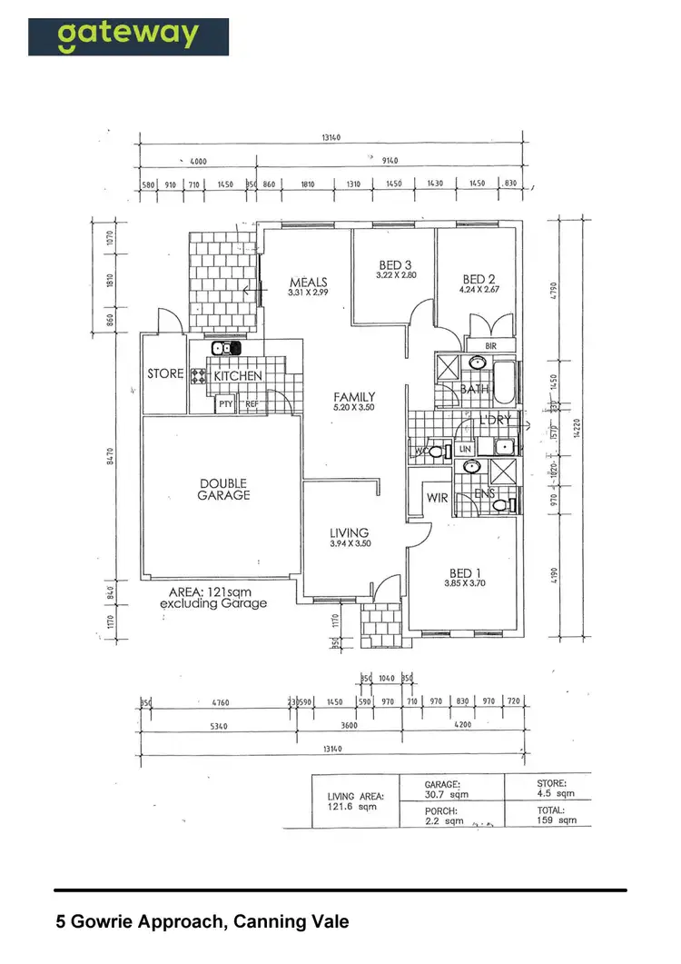 Floorplan of Homely house listing, 5 Gowrie Approach, Canning Vale WA 6155