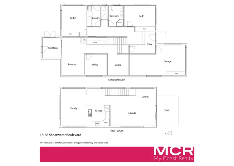Floorplan of Homely townhouse listing, 1/138 Shearwater Boulevard, Shearwater TAS 7307