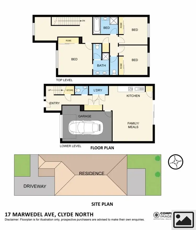 Floorplan of Homely house listing, 17 Marwedel Avenue, Clyde North VIC 3978