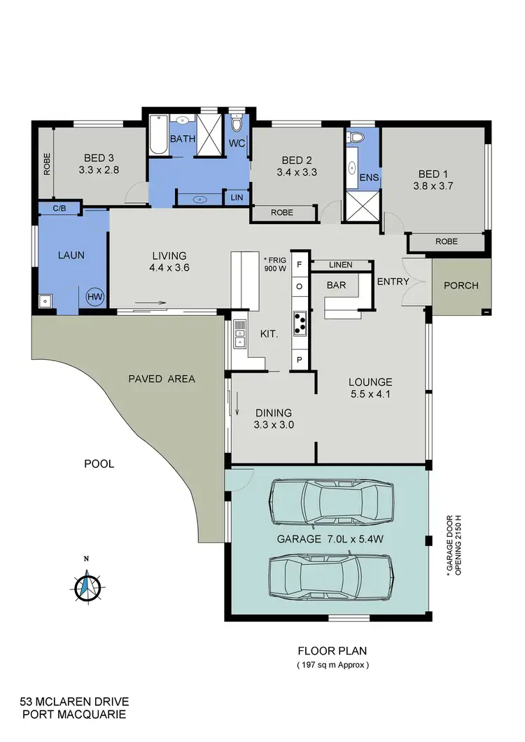 Floorplan of Homely house listing, 53 McLaren Drive, Port Macquarie NSW 2444