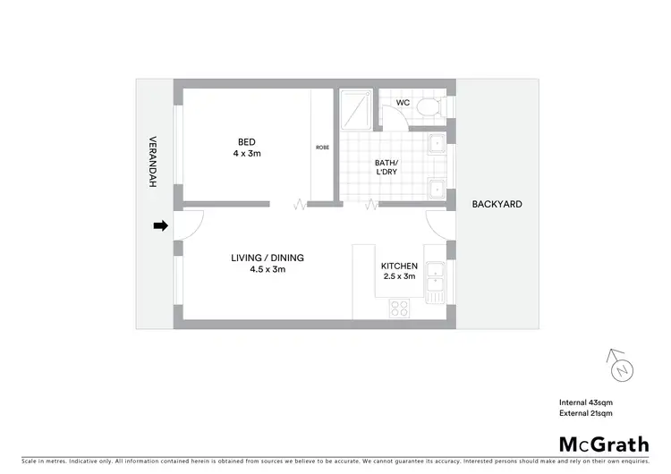 Floorplan of Homely unit listing, 6/10 Simpson Street, Black Hill VIC 3350
