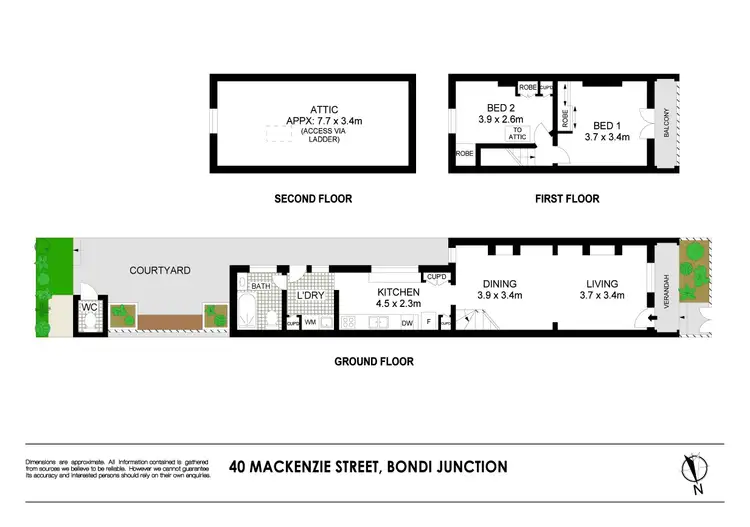 Floorplan of Homely house listing, 40 Mackenzie Street, Bondi Junction NSW 2022
