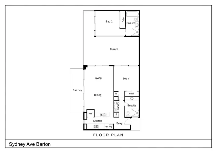 Floorplan of Homely apartment listing, 2/1 Sydney Avenue, Barton ACT 2600