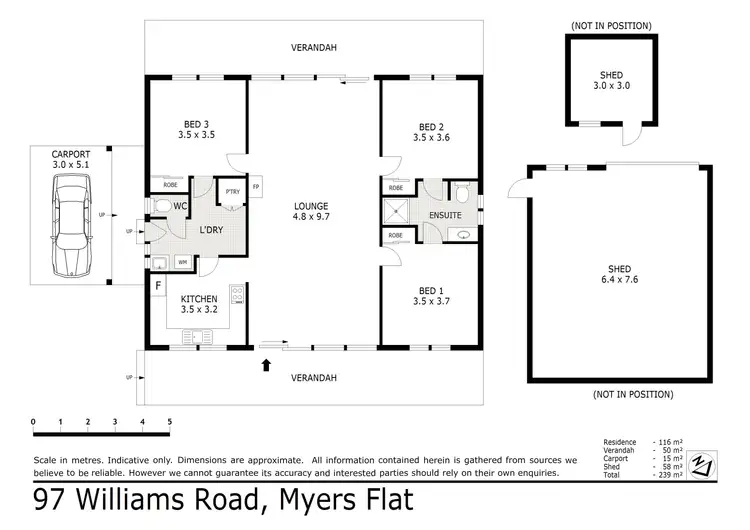 Floorplan of Homely house listing, 97 Williams Road, Myers Flat VIC 3556